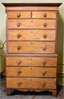 ANTIQUE MAHOGANY CHEST ON CHEST