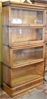 ANTIQUE OAK STACKING LAWYER'S BOOKCASE