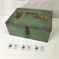 Vintage Green Lock Box