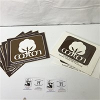 Group of Cotton Advertising Decals