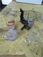 Lot-Wooden Elephant,Shot Glass,Boot ,Mini Cup