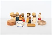 Vintage Razobrite Shaving Mug, Brushes, Powder Box