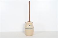 Antique #3 Butter Churn (Lid Has Chip)