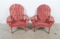 Vintage Distressed Adirondack Chairs