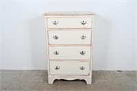 Vintage White Dovetailed Distressed Chest of Drawe