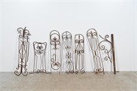 Vintage Wrought Iron Scroll Railing Pieces