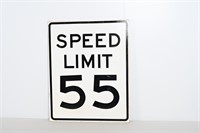 Vintage Wooden Retired Highway Sign Speed Limit 55