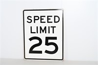 Vintage Wooden Retired Highway Sign Sped Limit 25