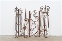 Vintage Wrought Iron Scroll Railing Pieces
