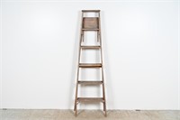 Vintage 6Ft Wooden Step Ladder