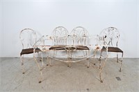 1950's Wrought Iron Patio Table & Chairs (no glass