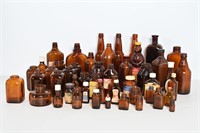 Vintage Collectible Brown Bottles