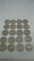Lot of 20 1959 D Jefferson Nickels