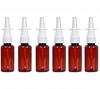 12pcs Plastic Brown Nasal Spray Bottles (30ml)