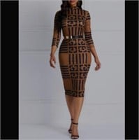 New brown fitted dress