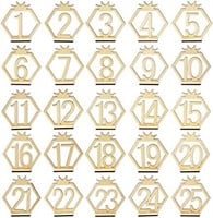 Wooden Table Numbers 1-25