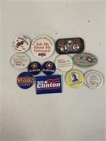 Set of Clinton campaign buttons