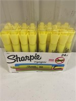 Set of 24 Sharpie yellow highlighters