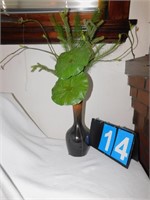 POTTERY VASE H:30'' ARTIFICIAL GREENS