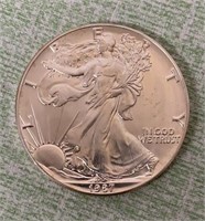 1987 American Silver Eagle Round UNC/BU