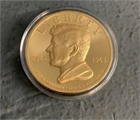 Gold Layered John Kennedy Commemorative Coin