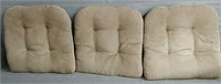 (3) Brown Chair Cushions
