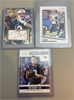 (3) Tom Brady Cards  (1-Facsimile)