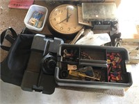 CLOCK , TOOL BOX AND MISC