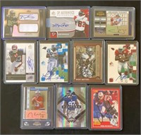 (10) NFL Autographed Football Cards