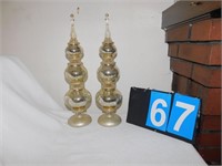 TWO BO PLASTIC CANDLE HOLDERS; LOOK LIKE