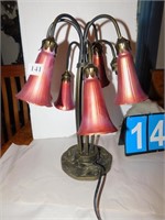 TULIP LAMP; SIX SHADES; ONE MISSING; REPLACEMENT