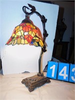 DESK LAMP; HANGING SHADE LEAF DESIGN; 24" H;