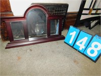 3 SECTION MIRROR; CHERRY FINISH; 12"H 19"W