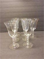 CANDLE WICK WINE GOBLETS 9 PCS