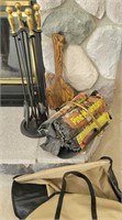 Fireplace Tools, Starters, Log Carrier