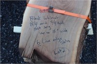 (6) Live Edge Slabs of Black Wallnut