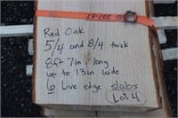 (6) Live Edge Slabs of Red Oak