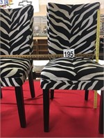Zebra Print chairs (2)