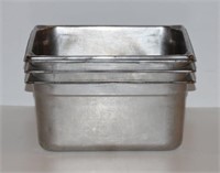 (4) 1/2 SIZE STAINLESS STEEL STEAM TABLE PANS