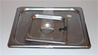 (4) 1/6 & 1/2 SIZE STAINLESS STEEL STEAM PAN COVER