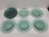 9 Blue Glass 7.75" Plates