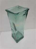 Large Thick Glass Rectangle Vase