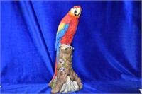 Red + Yellow Resin Parrot Statue