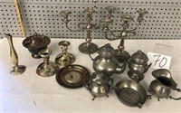 SILVERPLATED / PEWTER LOT