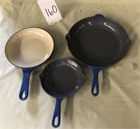 3 CAST IRON FRYING PANS