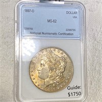 1897-O Morgan Silver Dollar NNC - MS62