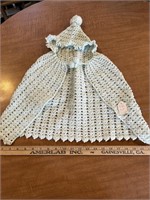 MINT GREEN CROCHETED CHILD'S CAPE