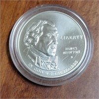 1993d James Madison Silver Dollar 90% Silver
