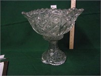 pressed glass punch bowl