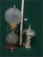 2 glass lamps